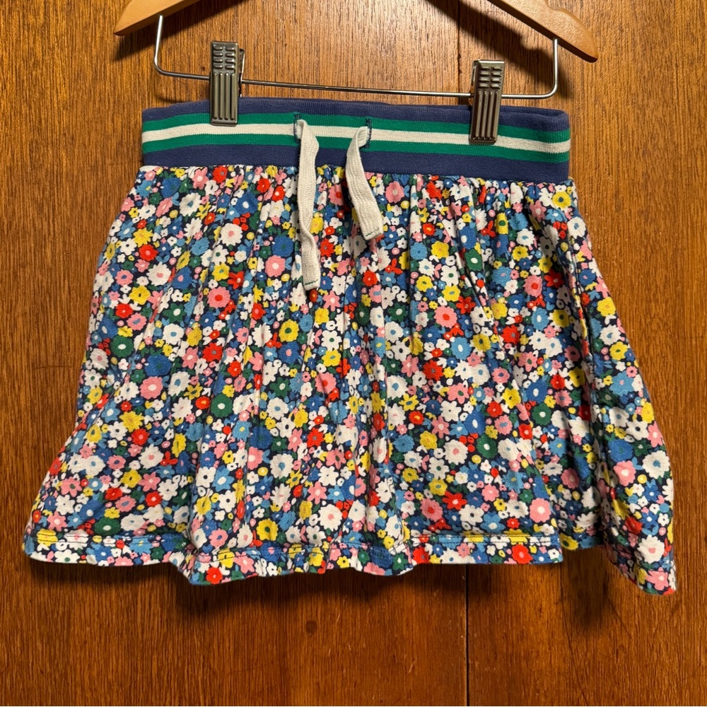 Mini Biden girls skort floral twirly skirt shorts retro waistband size 6-7